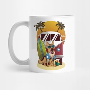 German Shepherd Beaching Mug